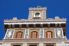 12 Cuba - Old Havana Vieja - Edificio Bacardi - Upper Floors Close Up